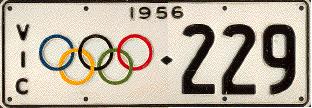 Licence Plates issued for the Olympic Year in Victoria have become collector's items